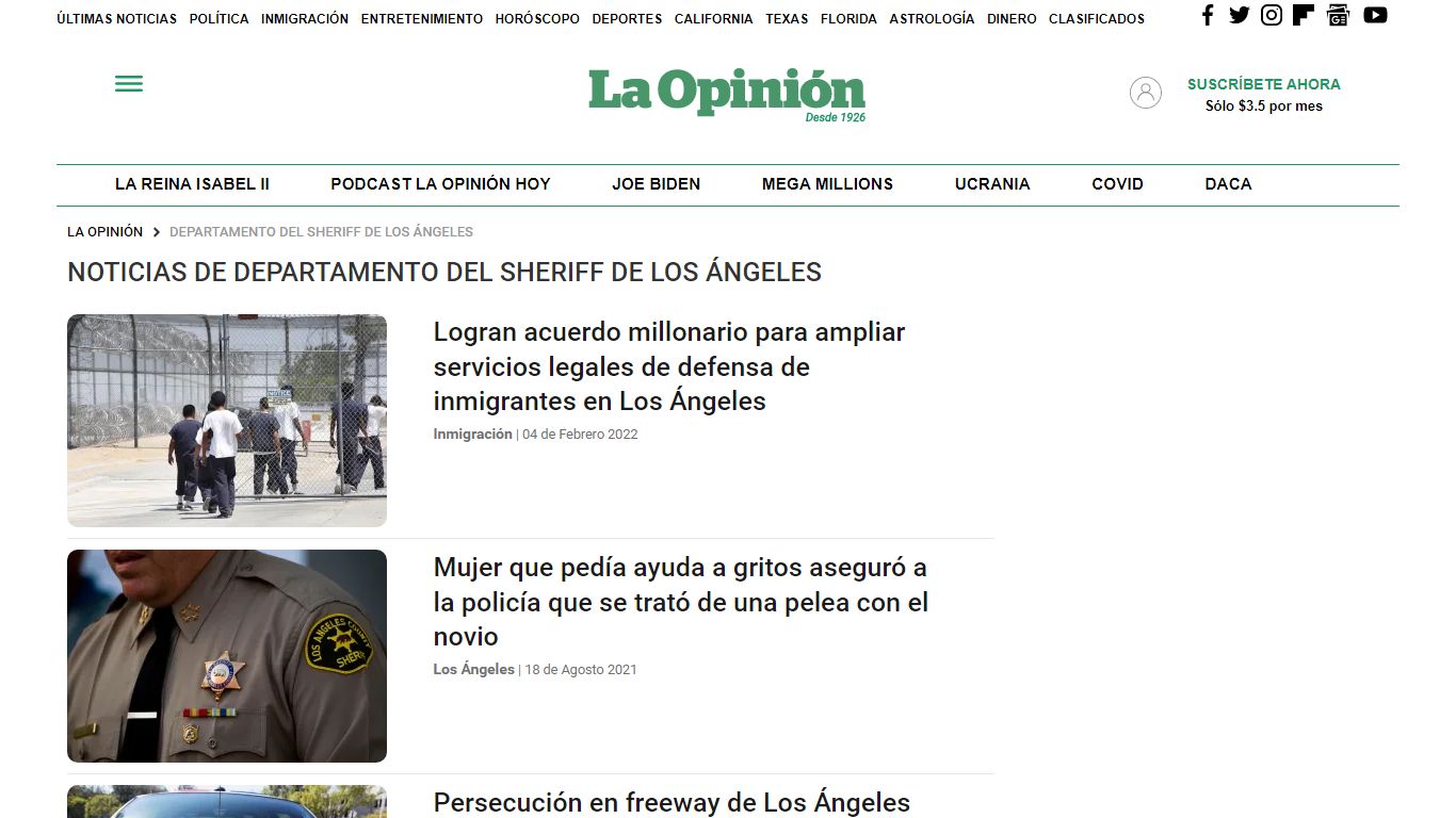 Departamento del Sheriff de Los Ángeles | La Opinión